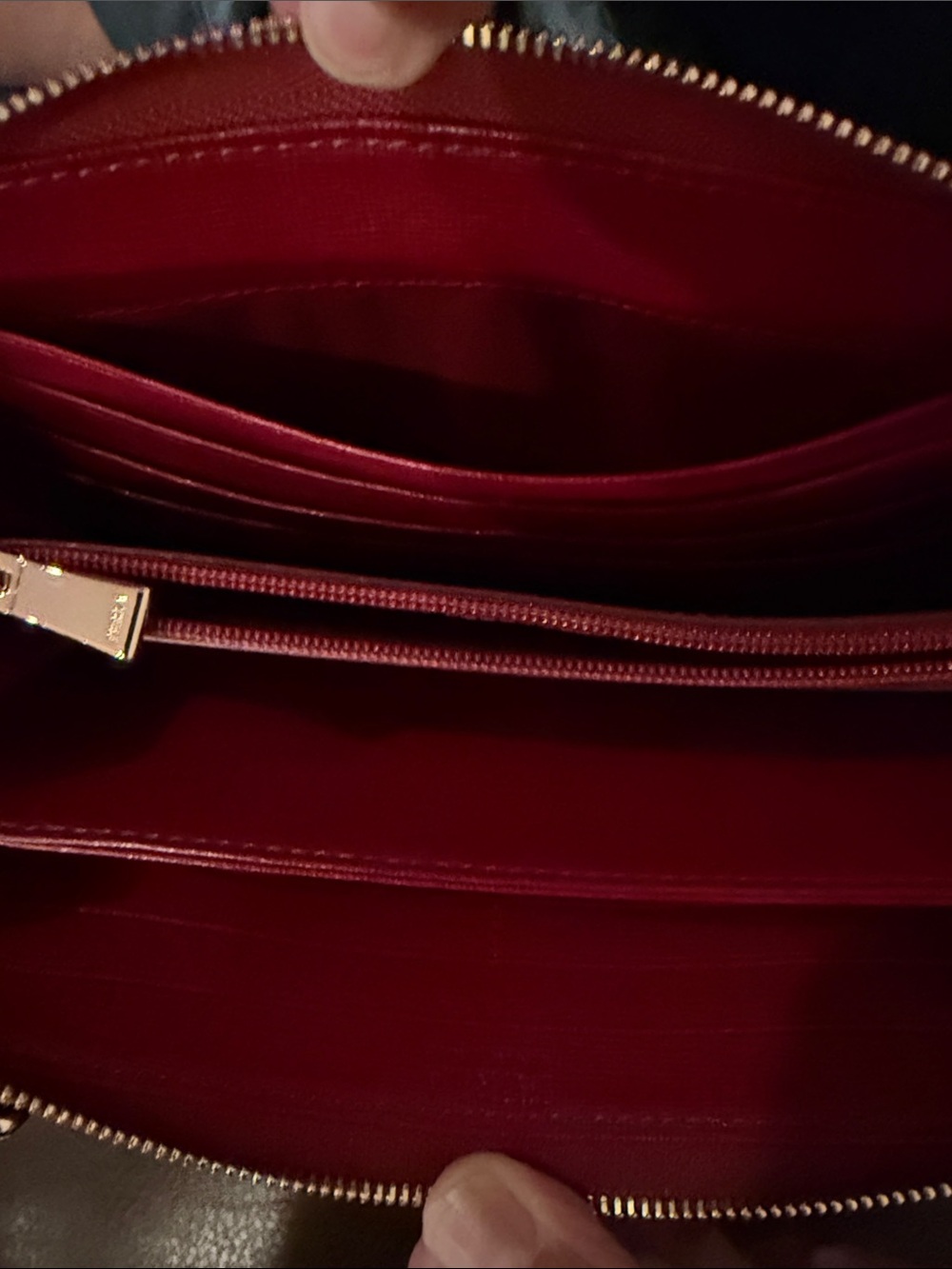 Furla Riva 2 in 1 Separable Wallet & Crossbody Bag Deep Raspberry Pink - Picture 5 of 12